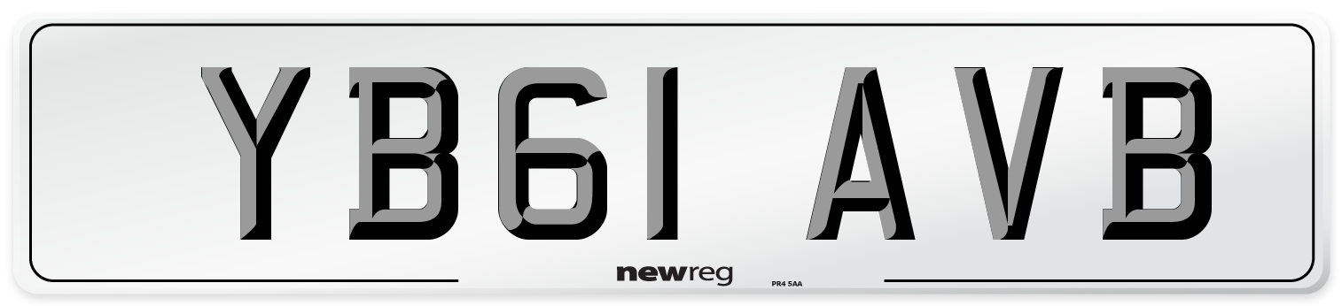 YB61 AVB Number Plate from New Reg